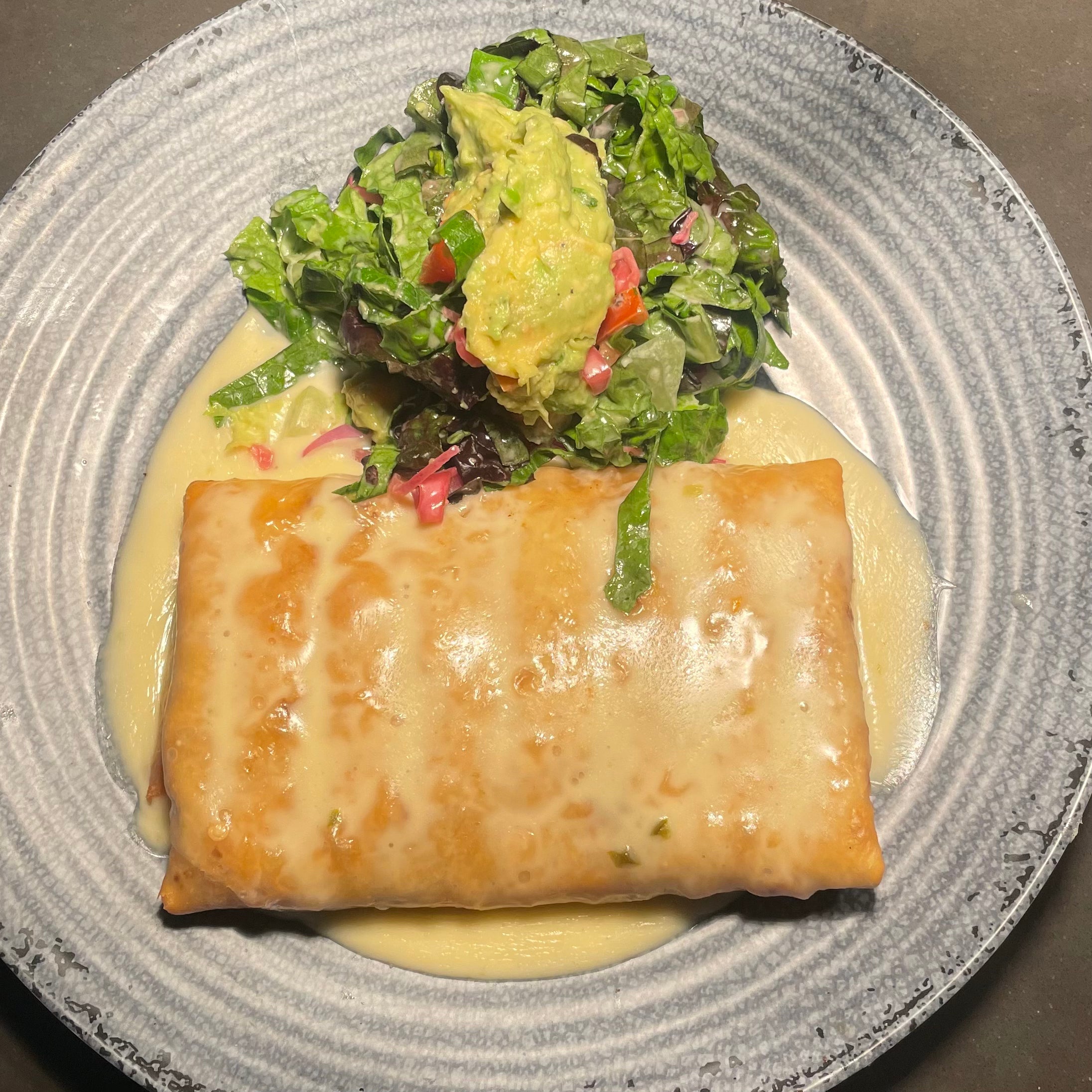 Chimichanga de pollo y queso - Fácil